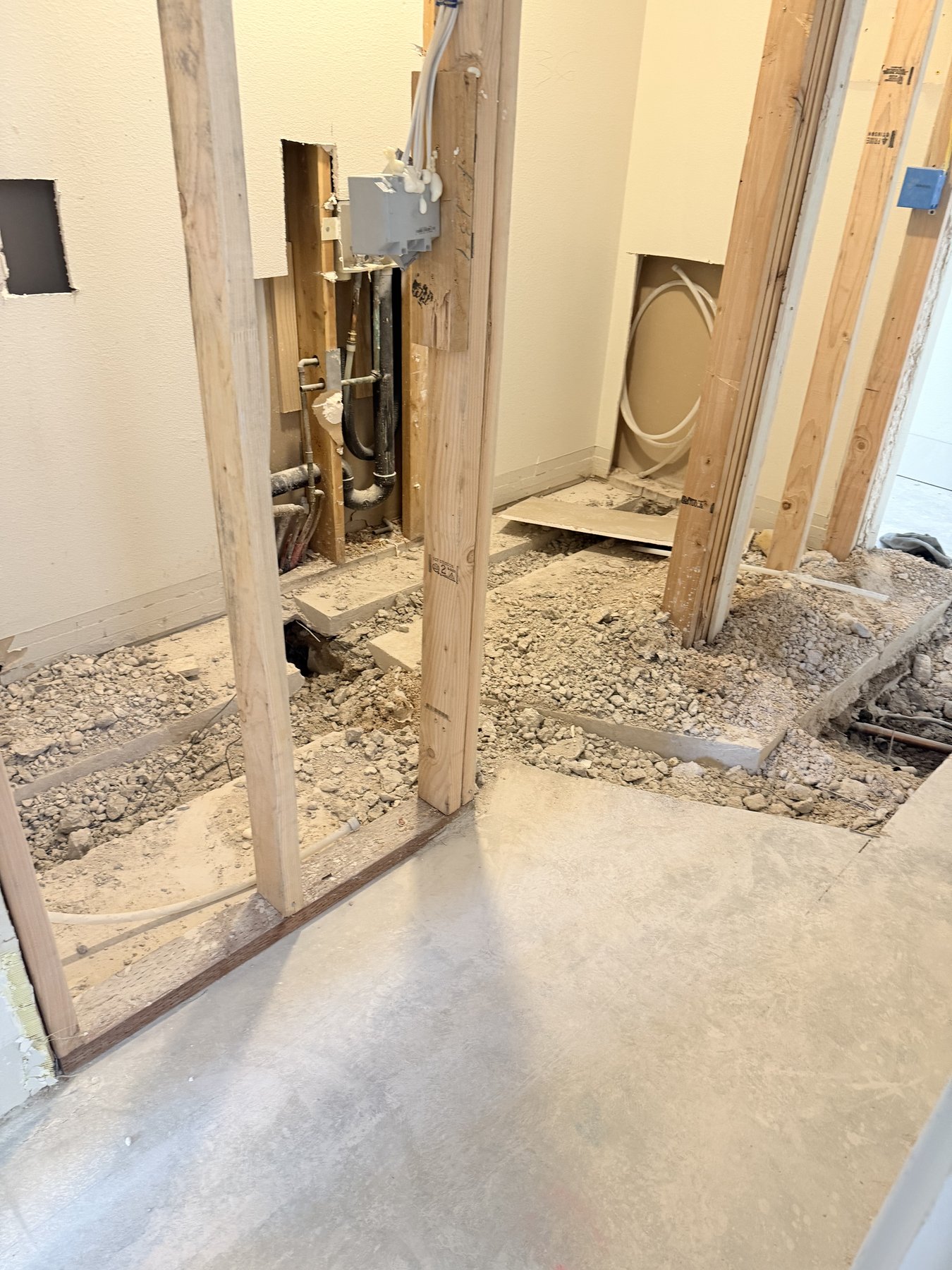 Bathroom plumbing rough-in